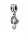 Authentic 925 Sterling Silver Dangle Interlocking Love Charm for Charms Bracelet (Heart) - CD12EV6K4BF