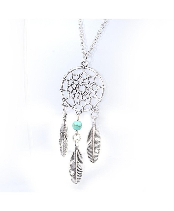 Ammazona Fashion Retro Jewelry Dream Catcher Pendant Chain Necklace - CB12H7V7I29