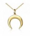 Women Crescent Moon Necklace Moon And Horn Minimalist Jewelry - Golden - CW185W39YGX