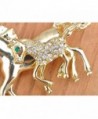 Alilang Golden Clear Rhinestones Brooch