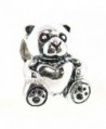 Sterling Silver Teddy Bear Heart European Bead Charm - C9115AUBSZR