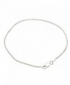 Sterling Silver 1.5mm Diamond-Cut Rope Nickel Free Chain Anklet Italy - C817YEUNT0Q