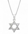 Sterling Silver Jewish Star of David Necklace Pendant with 18" Box Chain - CA11G12ZVWZ