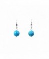 Composed Turquoise Leverback Earrings Assembled