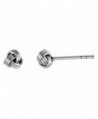 Tiny Sterling Silver Knot Stud Earrings 3/16 inch - CC111B2FL6L
