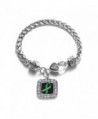 Scoliosis Awareness Charm Classic Silver Plated Square Crystal Bracelet - CP11LIB3XRJ