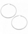 Sterling Silver 3x60mm Round Polished Hoop Earrings - CB11057EFKV